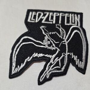 Led Zeppelin Black & White Embroidered Band Patch